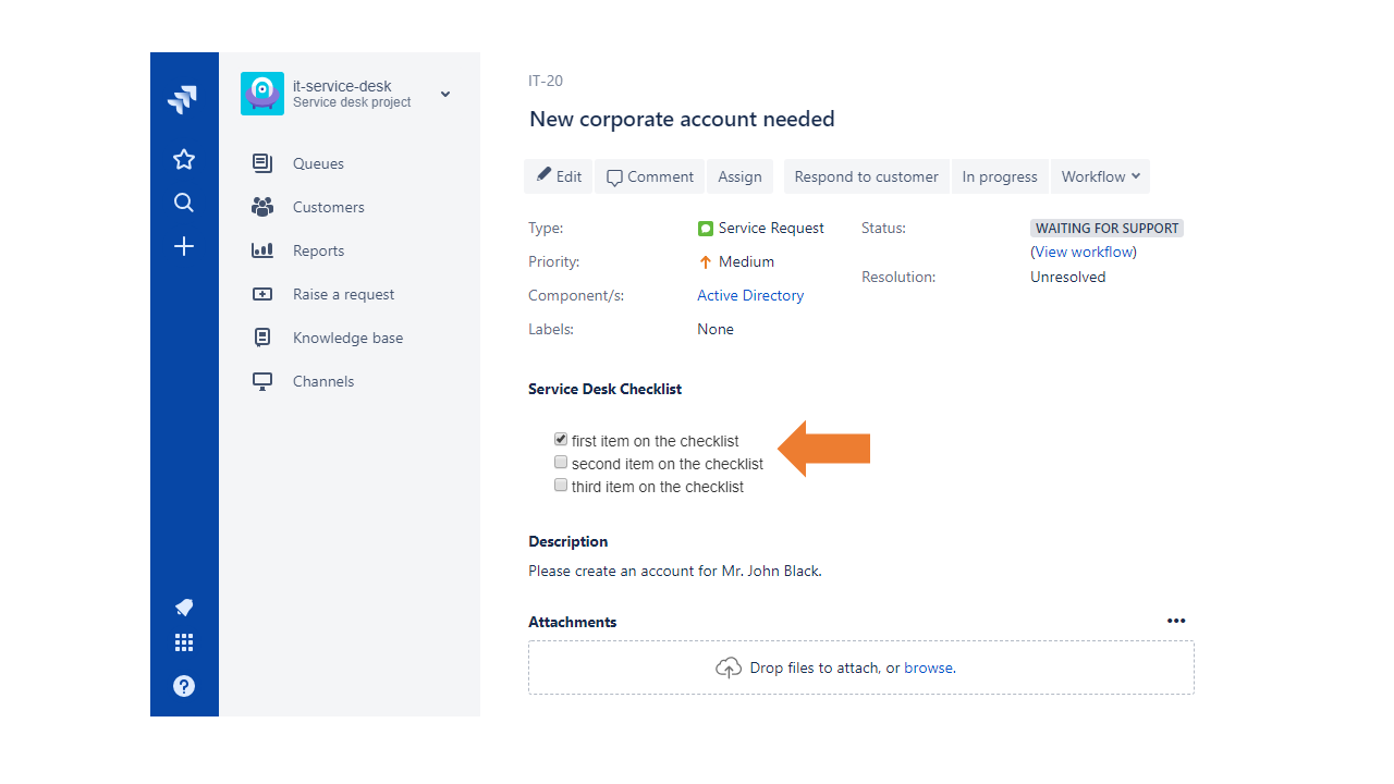 Js Factory Service Desk Checklist Documentation